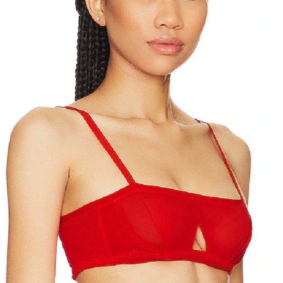 Free People -We are HAH- Wired Bra in Blood Orange Red - Picture 3 of 6